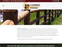 Tablet Screenshot of 4cornersfencingco.com